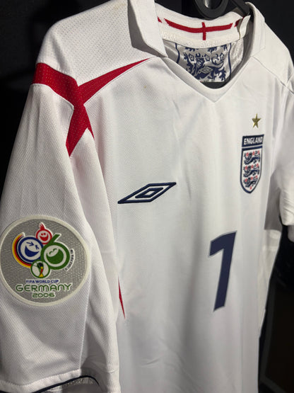 England 2006/07 Hemmatröja #7 Beckham – Storlek M