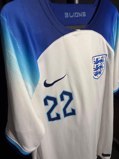 England 2022 Hemmatröja #22 Bellingham – Storlek L